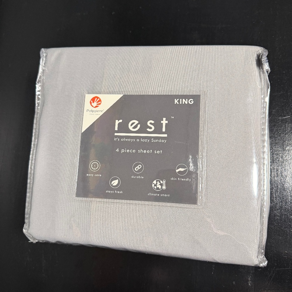 Rest 4 piece sheet set KING